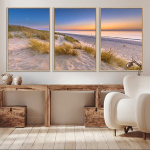 Sunrise On The Beach Wall Art Canvas Print