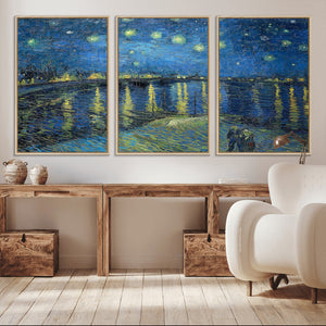 Vincent van Gogh Starry Night over the Rhone Abstract Wall