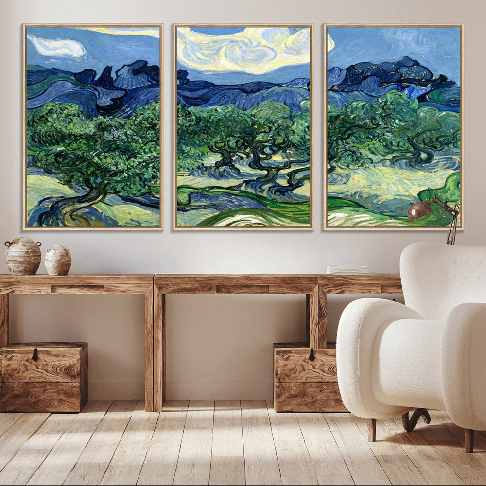 Olive Trees Van Gogh Wall Art Canvas Print