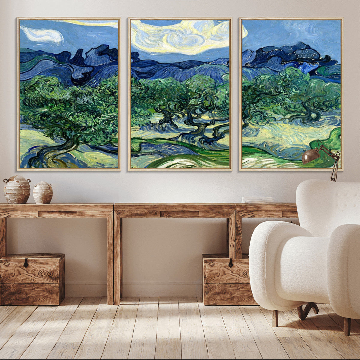 Olive Trees Van Gogh Wall Art Canvas Print
