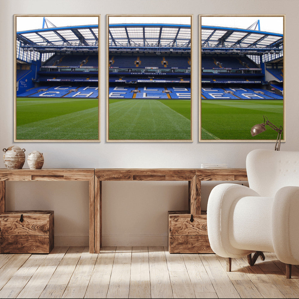Chelsea FC Soccer Team Print - Stamford Bridge Stadium Wall