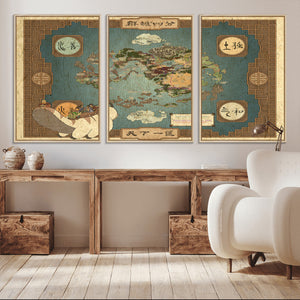 Avatar Wall Art: The Last Airbender Vintage Map - Wall Art