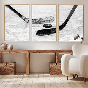 Winter Ice Hockey Sport Canvas Wall Art Print - Hockey Wall