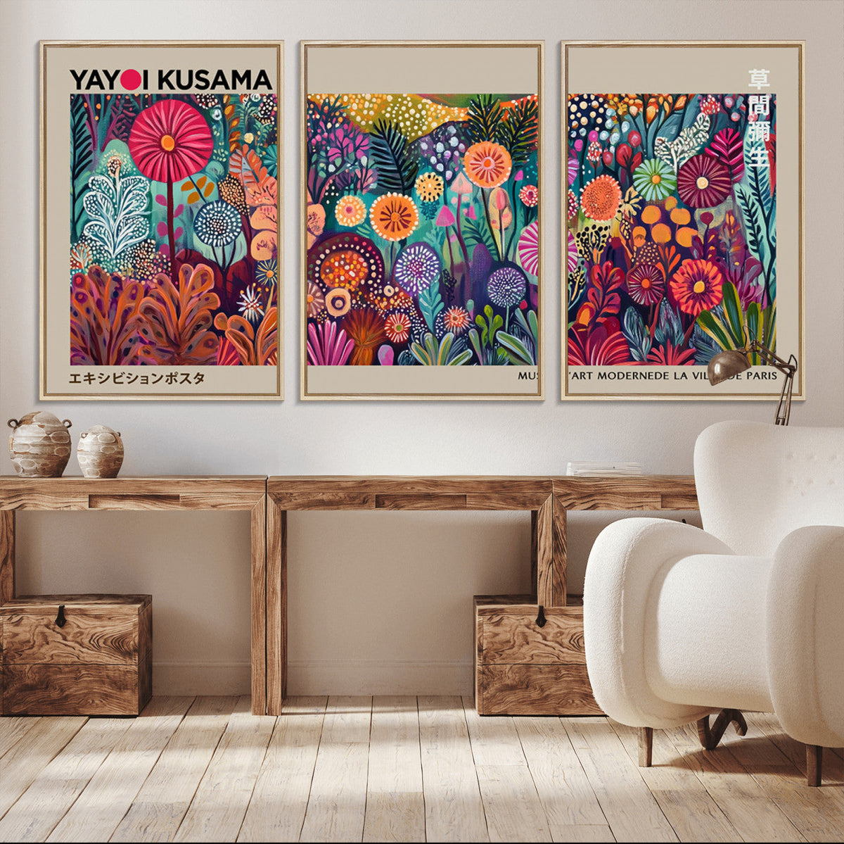 Yayoi Kusama Wall Art Canvas Print, Abstract Art, Large