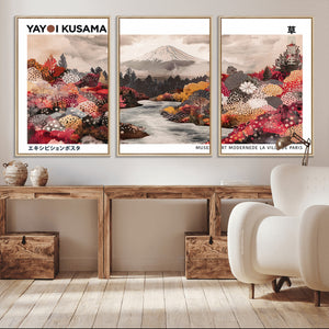 Modern Japanese Wall Art Canvas Print – Framed Abstract