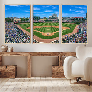 Wrigley Field Baseball Stadium Canvas Wall Art – Packed