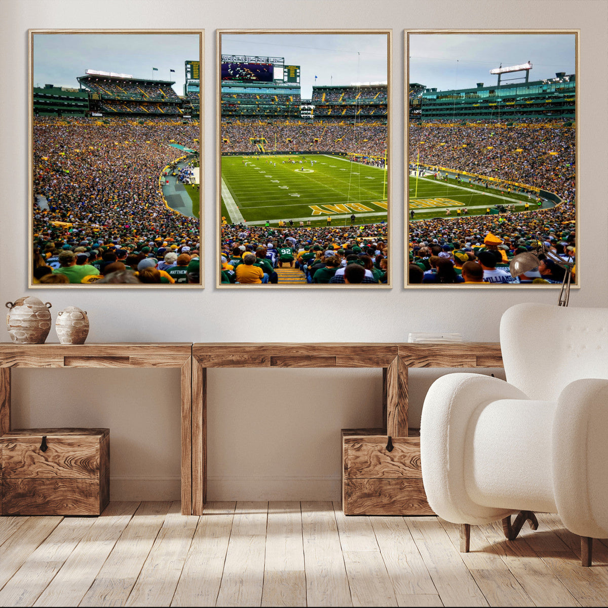 Green Bay Packers Lambeau Field Stadium Wall Art Canvas