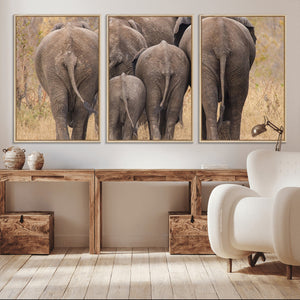 Wild Elephant Wall Art Canvas Print