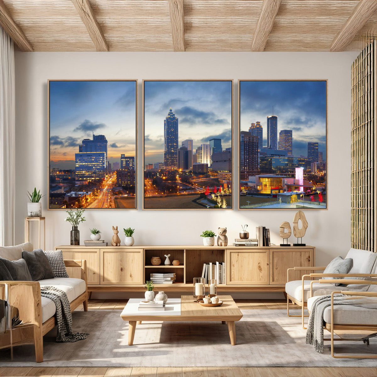 Atlanta Skyline Wall Art Canvas Print, Atlanta Downtown