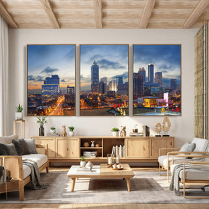 Atlanta Skyline Wall Art Canvas Print, Atlanta Downtown