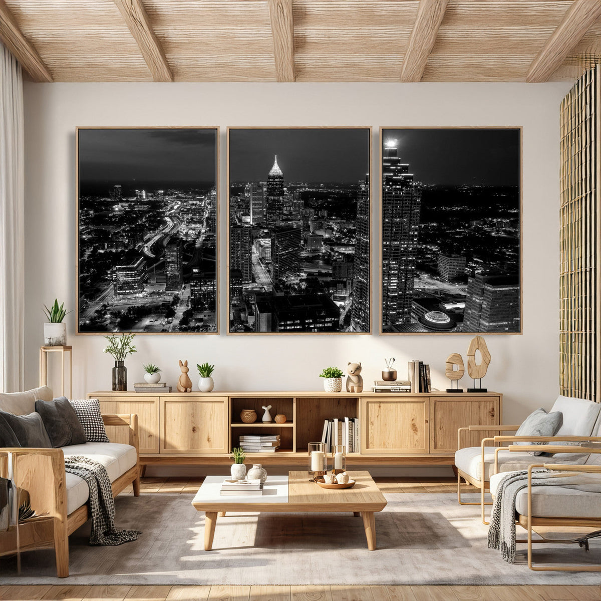 Atlanta Skyline Wall Art Canvas Print, Atlanta Downtown