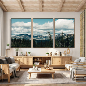 Mountain Forest Wall Art Canvas Print, Alpine Pine Tree