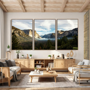 Yosemite Valley Mountain Wall Art Canvas Print, Granite