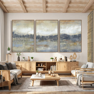 Abstract Neutral Landscape Painting Wall Art