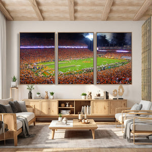 Clemson Football Stadium Wall Art Canvas Print, College