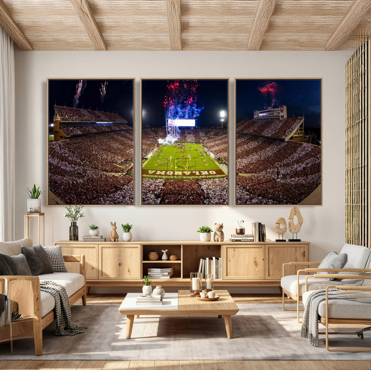 Oklahoma Memorial Stadium Wall Art Canvas Print – Oklahoma