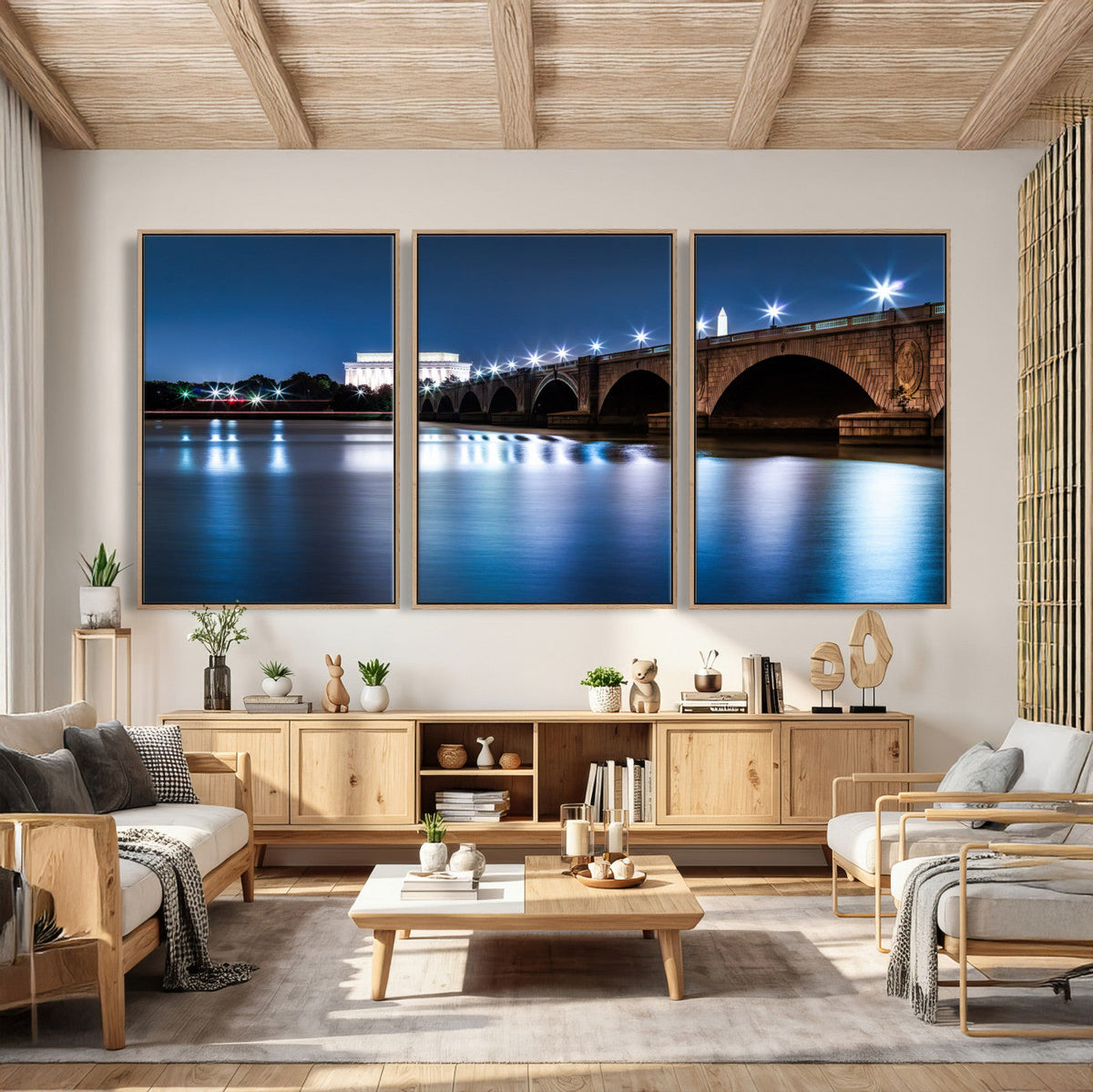 Washington DC Wall Art Canvas Print – Lincoln Memorial Night