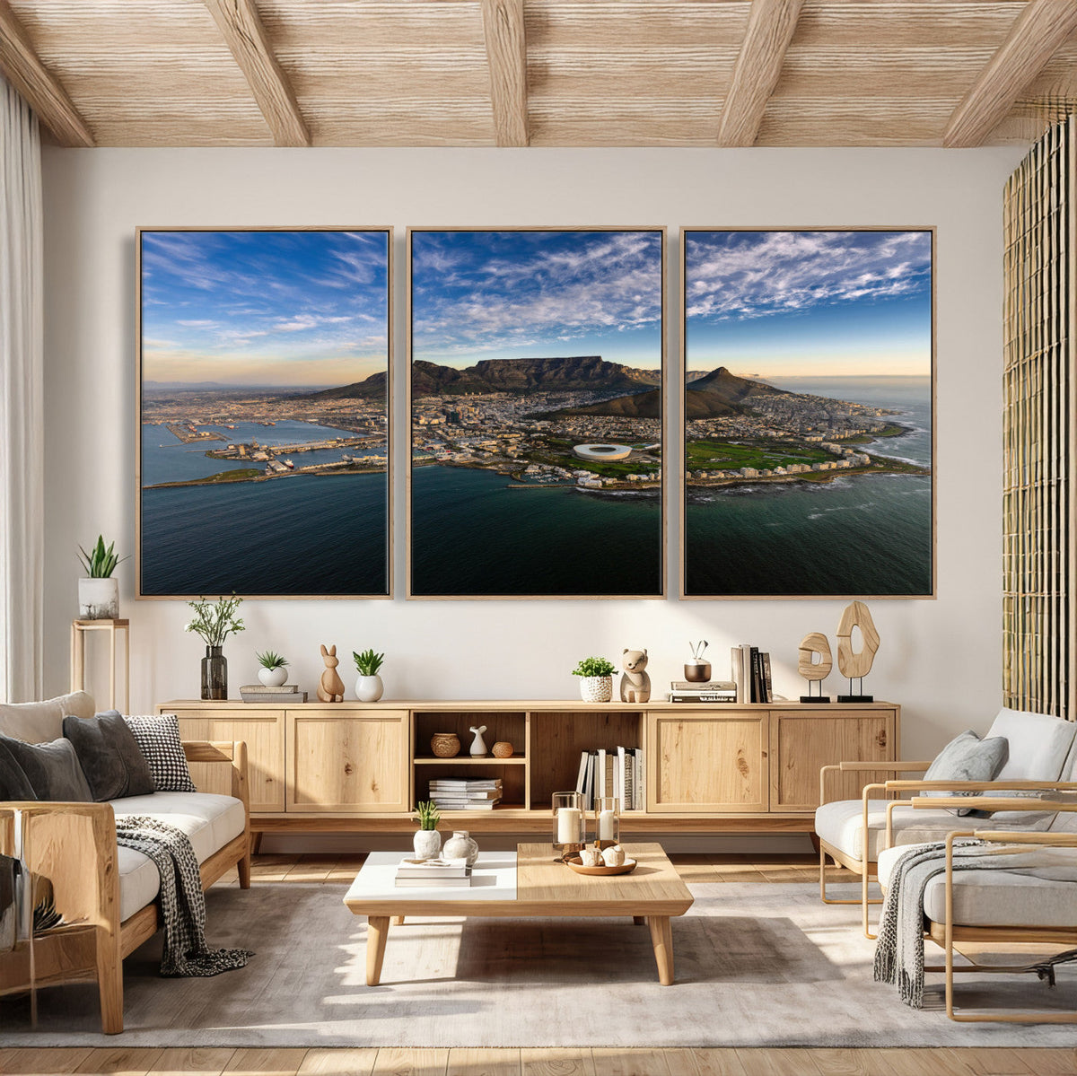 Cape Town Wall Art Canvas Print – Table Mountain Coastal