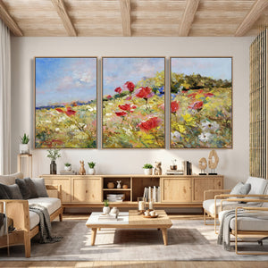 Abstract Mountain Landscape Wall Art Canvas Print – Textured