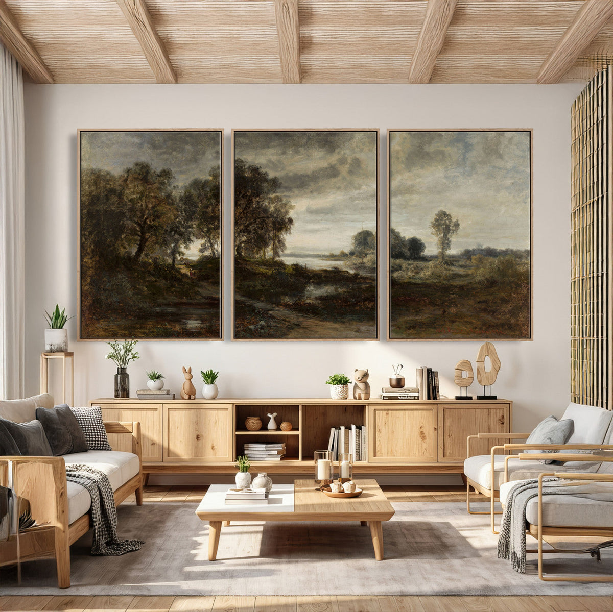 Adolf Dressler Landscape of the Oder River Wall Art Canvas