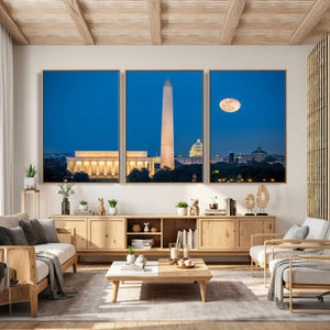 Washington DC Skyline Wall Art Canvas Print – Lincoln