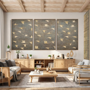 Abstract Birds Wall Art Canvas Print