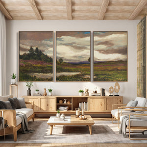 Gustav Macoun Heathland Canvas Print, Czech Landscape Oil
