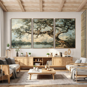 Old Oak Tree Canvas Wall Art, Turner Inspired Romantic