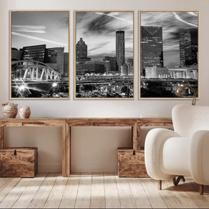 Black and White Atlanta Wall Art Canvas Print