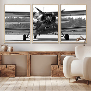 Wall Art Old War Plane Canvas Print