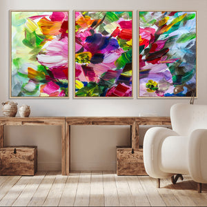 Oil Flower Abstract Canvas Print