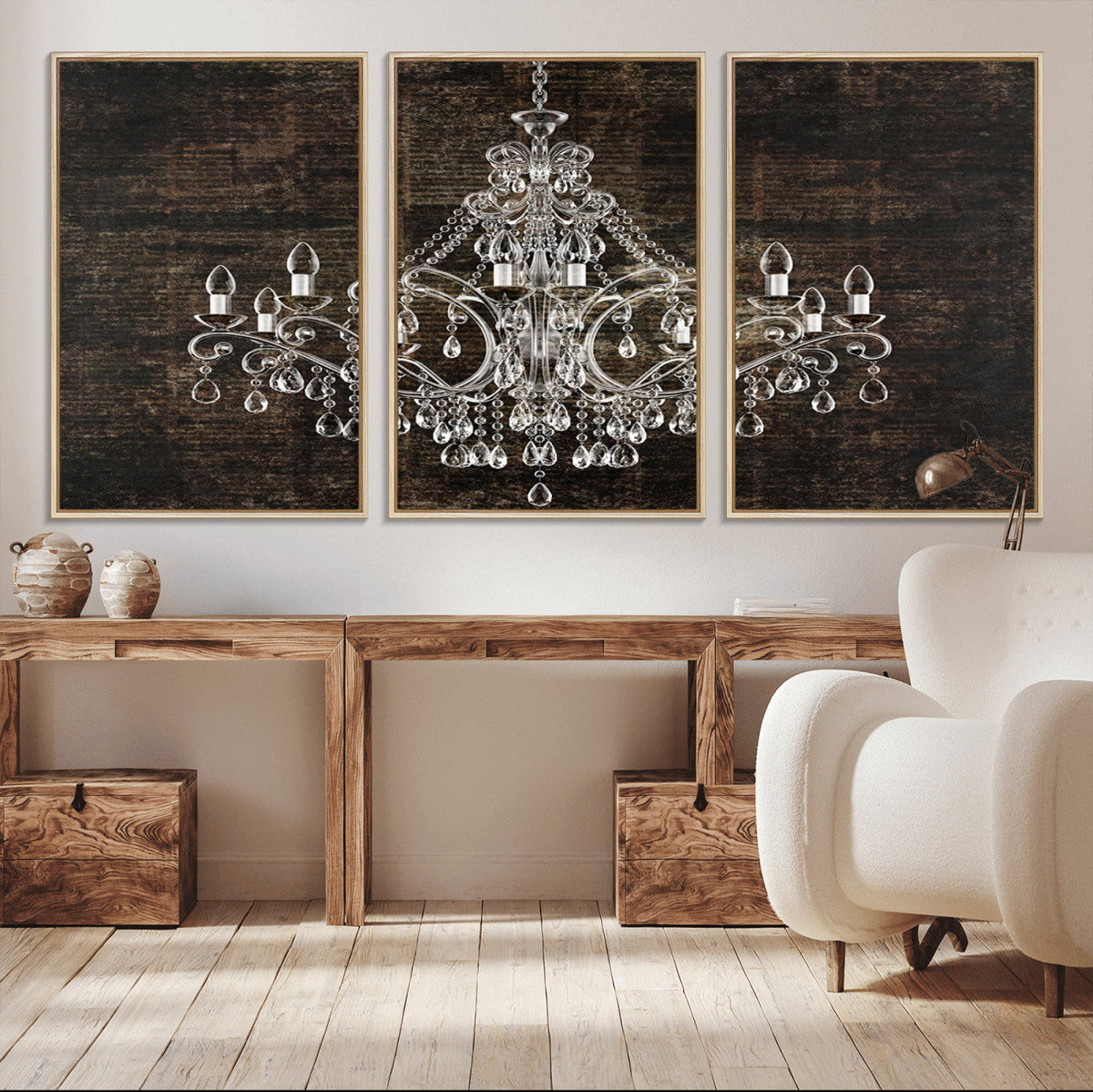 Rustic Chandelier Canvas Print