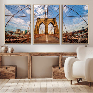Brooklyn Bridge Manhattan Wall Art Canvas Print