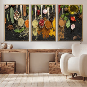 Kitchen Spice Wall Art Canvas Print