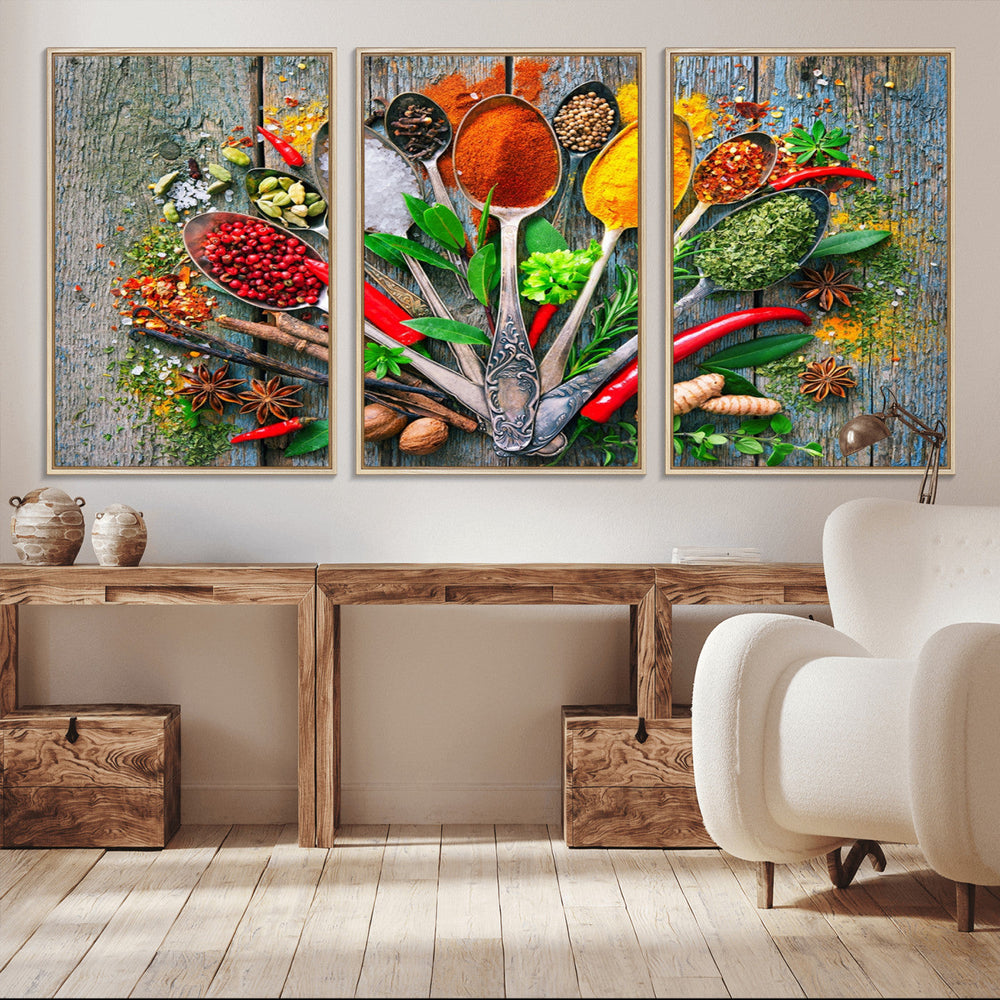 Spoonful of Spices Cooking Wall Art Canvas Print - Vibrant