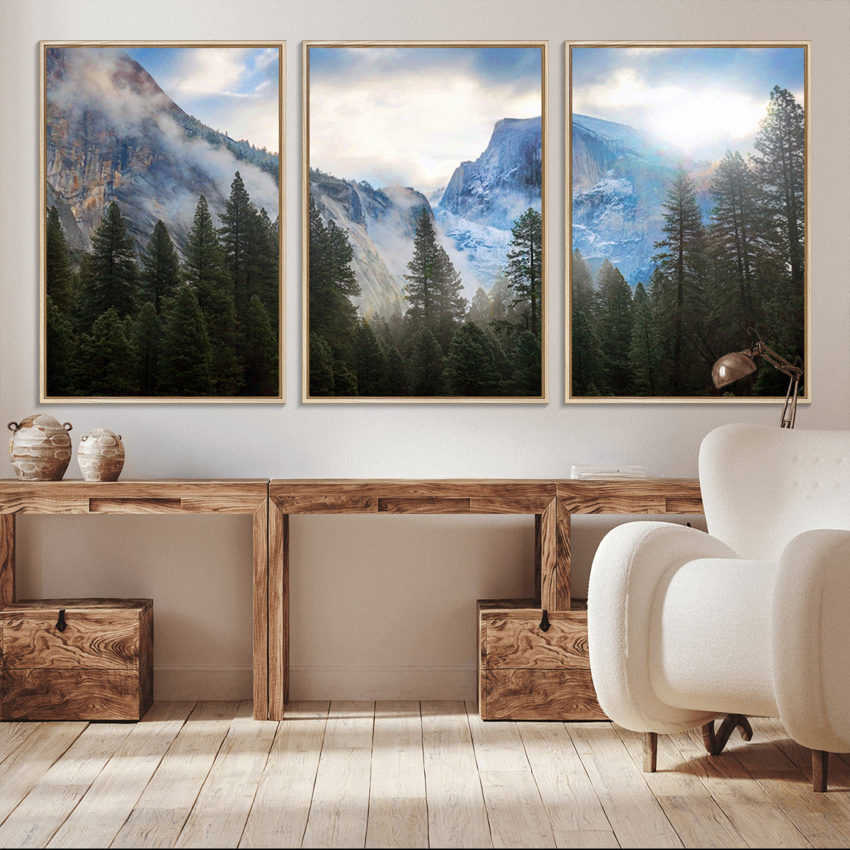 Half Dome Yosemite Calinia Wall Art Canvas Print El Capitan