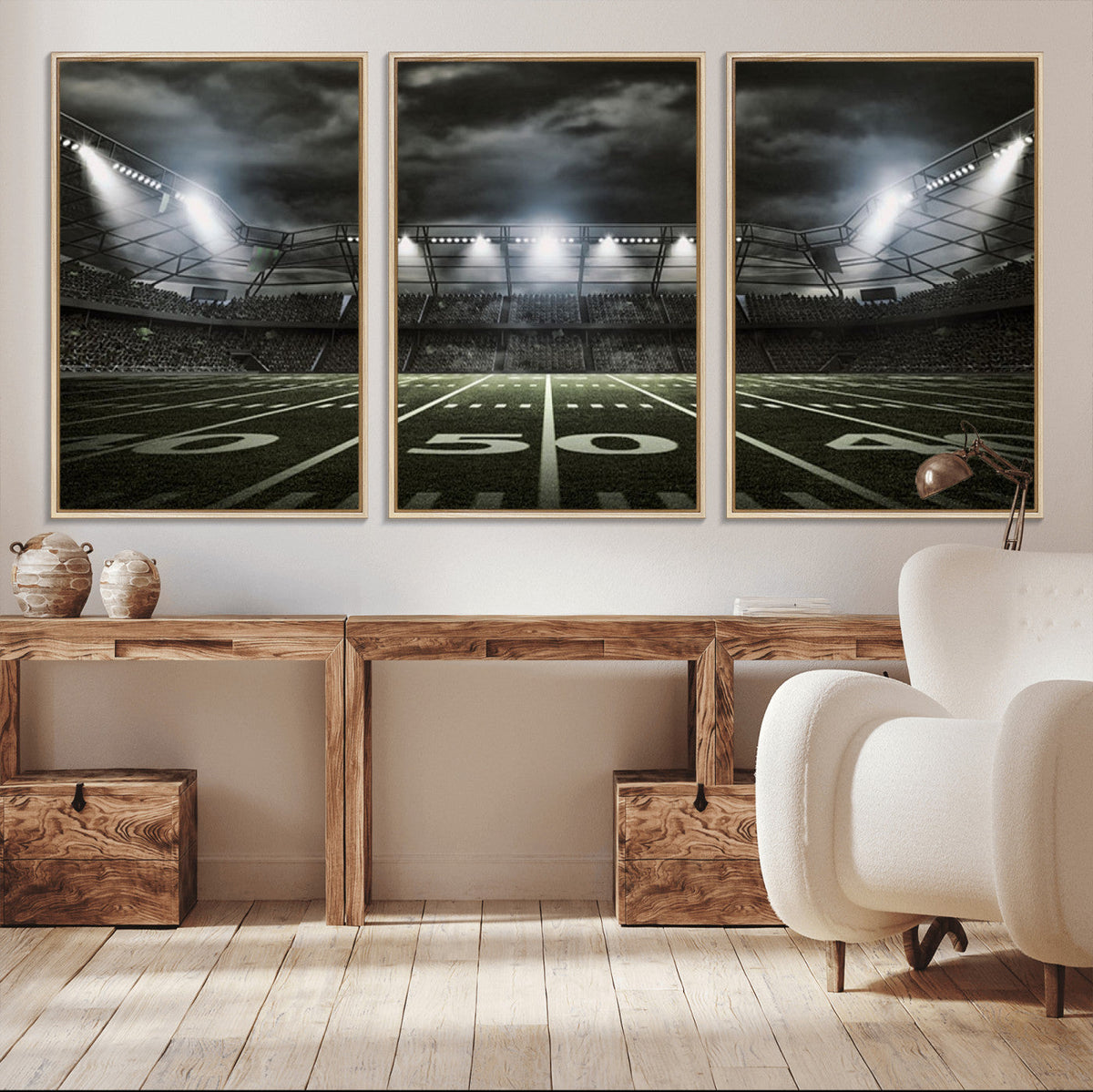 American Football Stadium Wall Art Canvas Print, Stadium