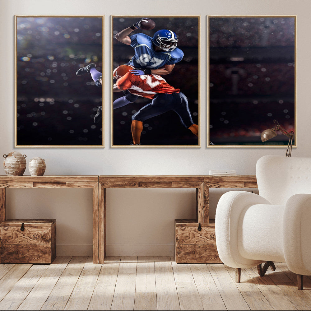 American Football Wall Art Canvas Print, Stadium Sport Wall