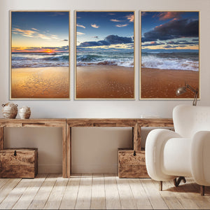 Beach Canvas Wall Art - Coastal Seascape Print for Living