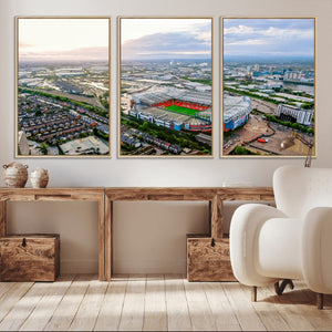 Old Trafford Manchester United Stadium Wall Art Canvas Print