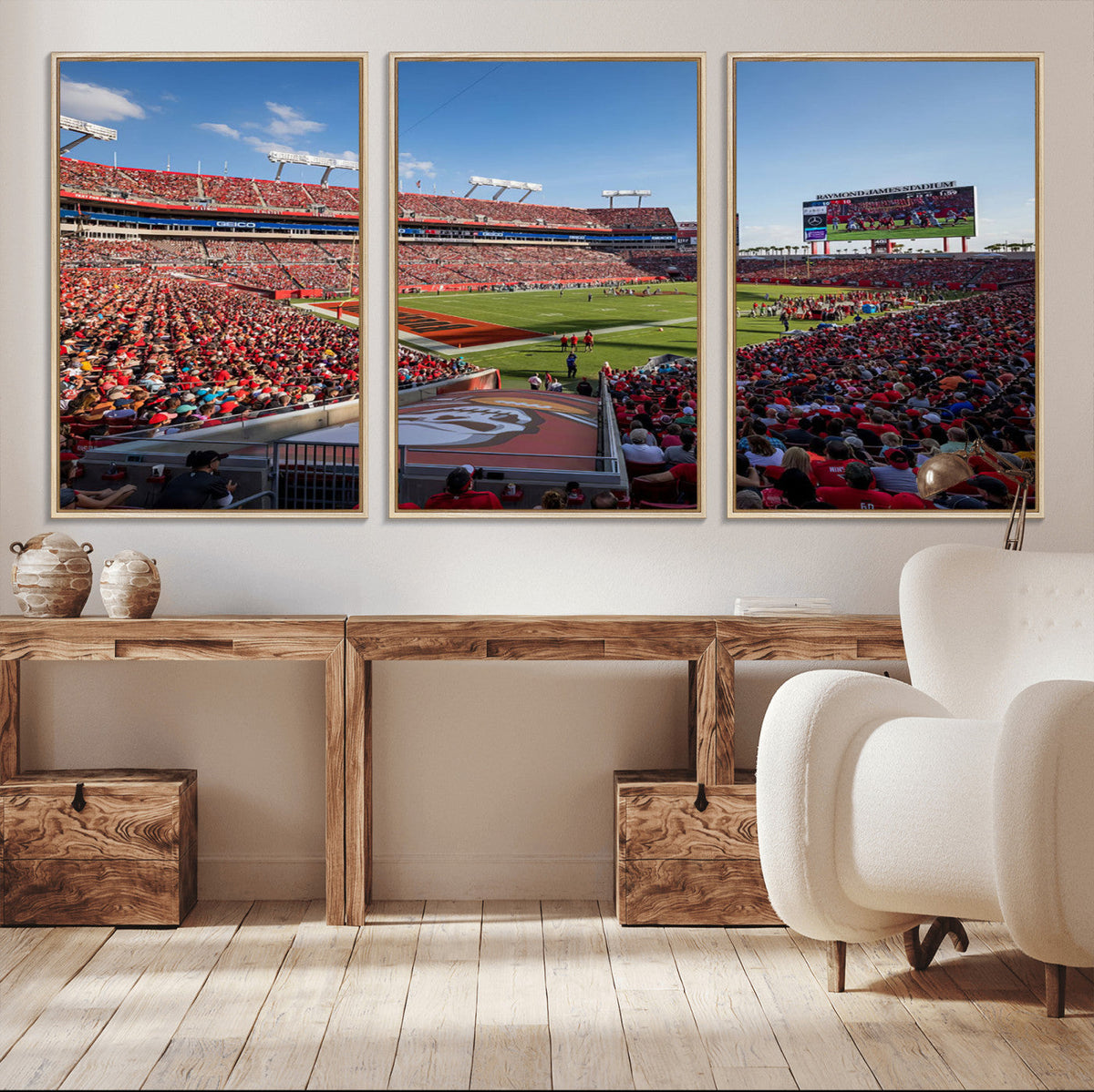 Florida Tampa Raymond James Stadium Wall Art Canvas Print -