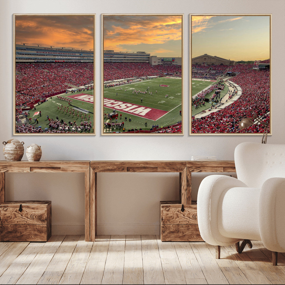 Camp Randall Stadium Wisconsin Badgers Large Wall Art Canvas