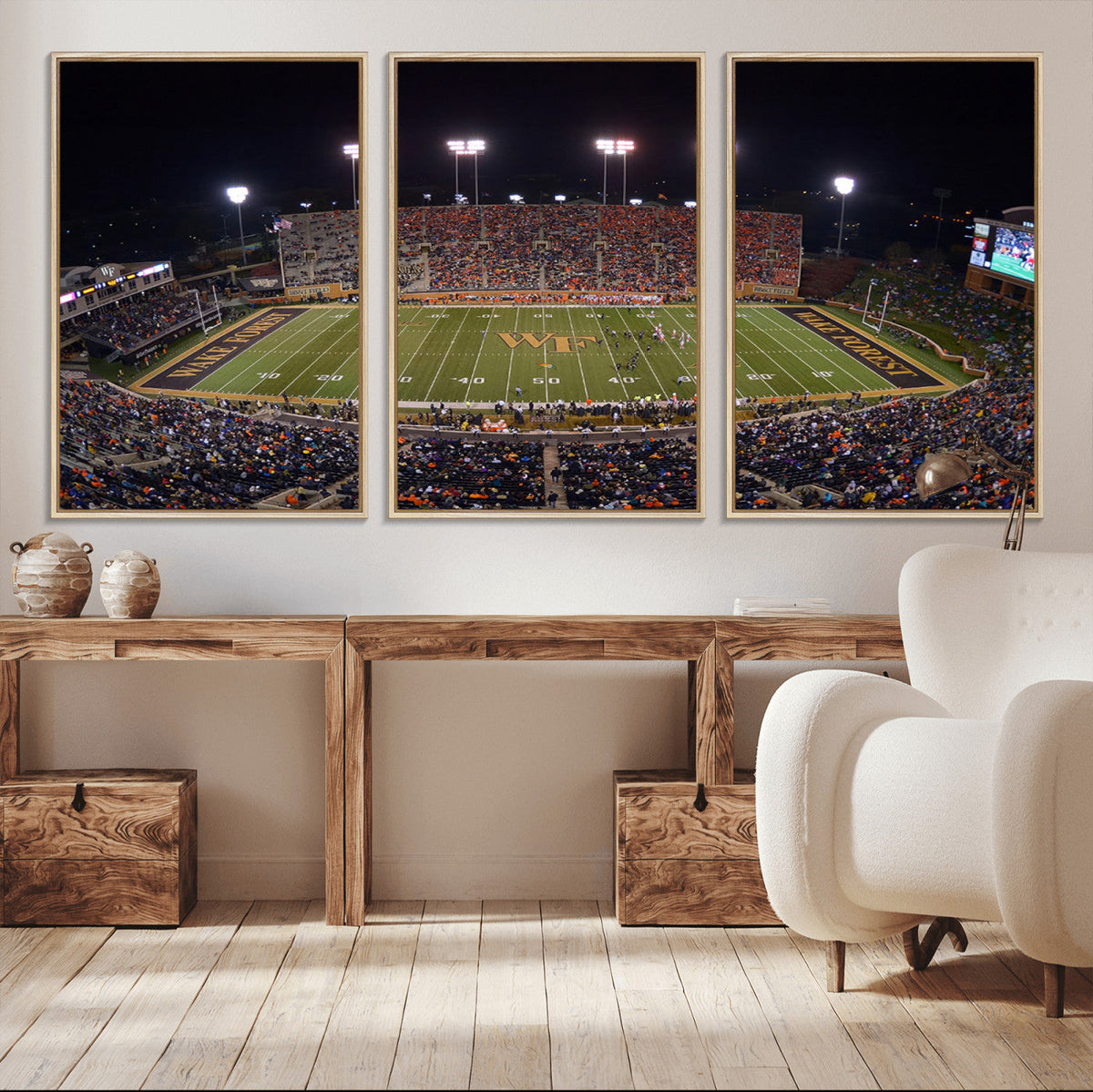 Demon Deacons Print Canvas, Football Team Print -