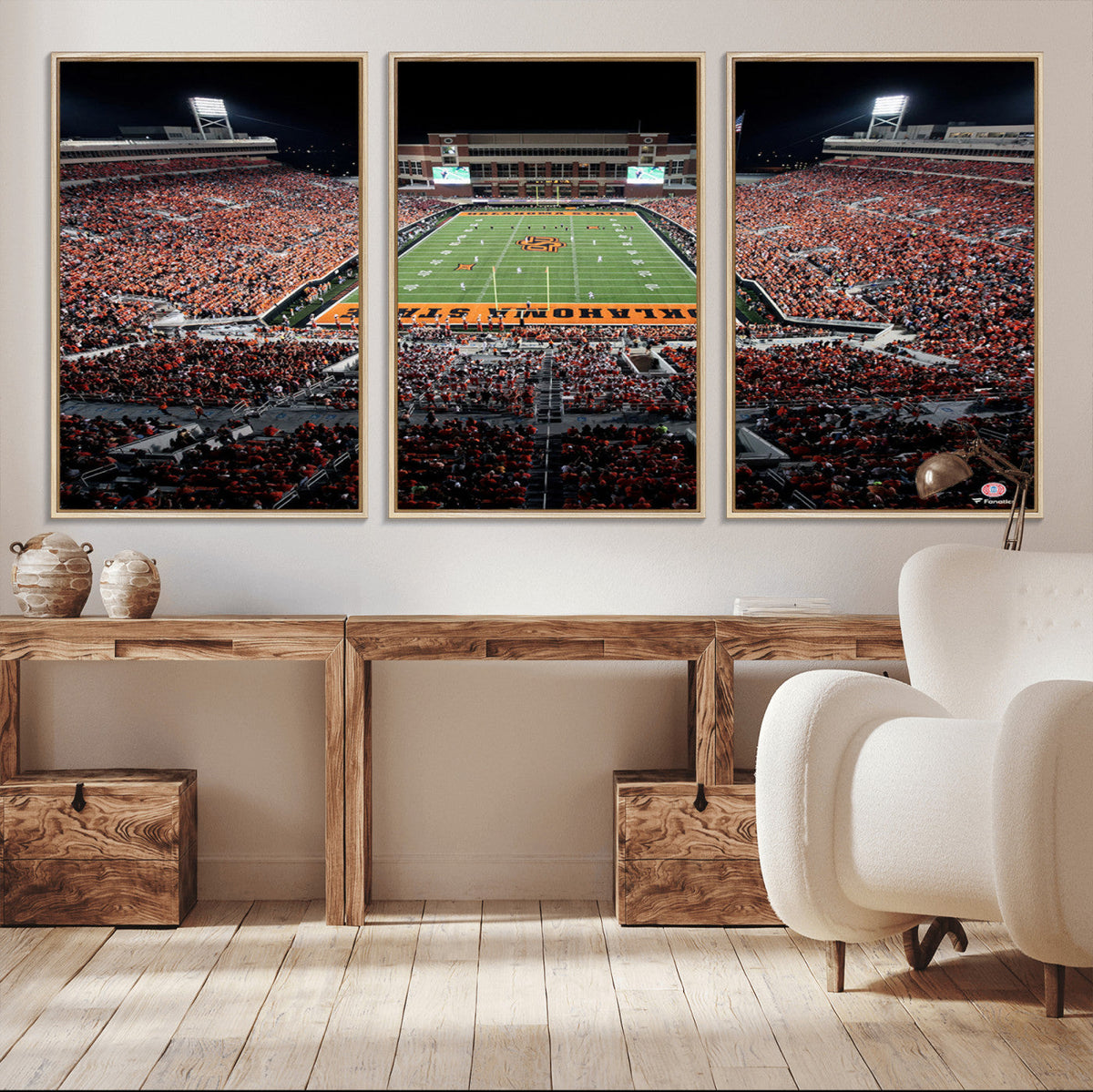 Oklahoma State Cowboys Canvas Print, Football Team Print -