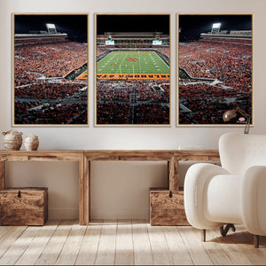 Oklahoma State Cowboys Canvas Print, Football Team Print -