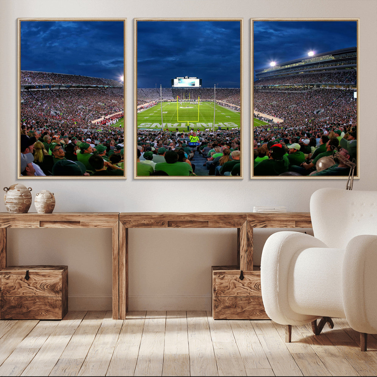 Michigan State Spartans Football Team Print - East Lansing