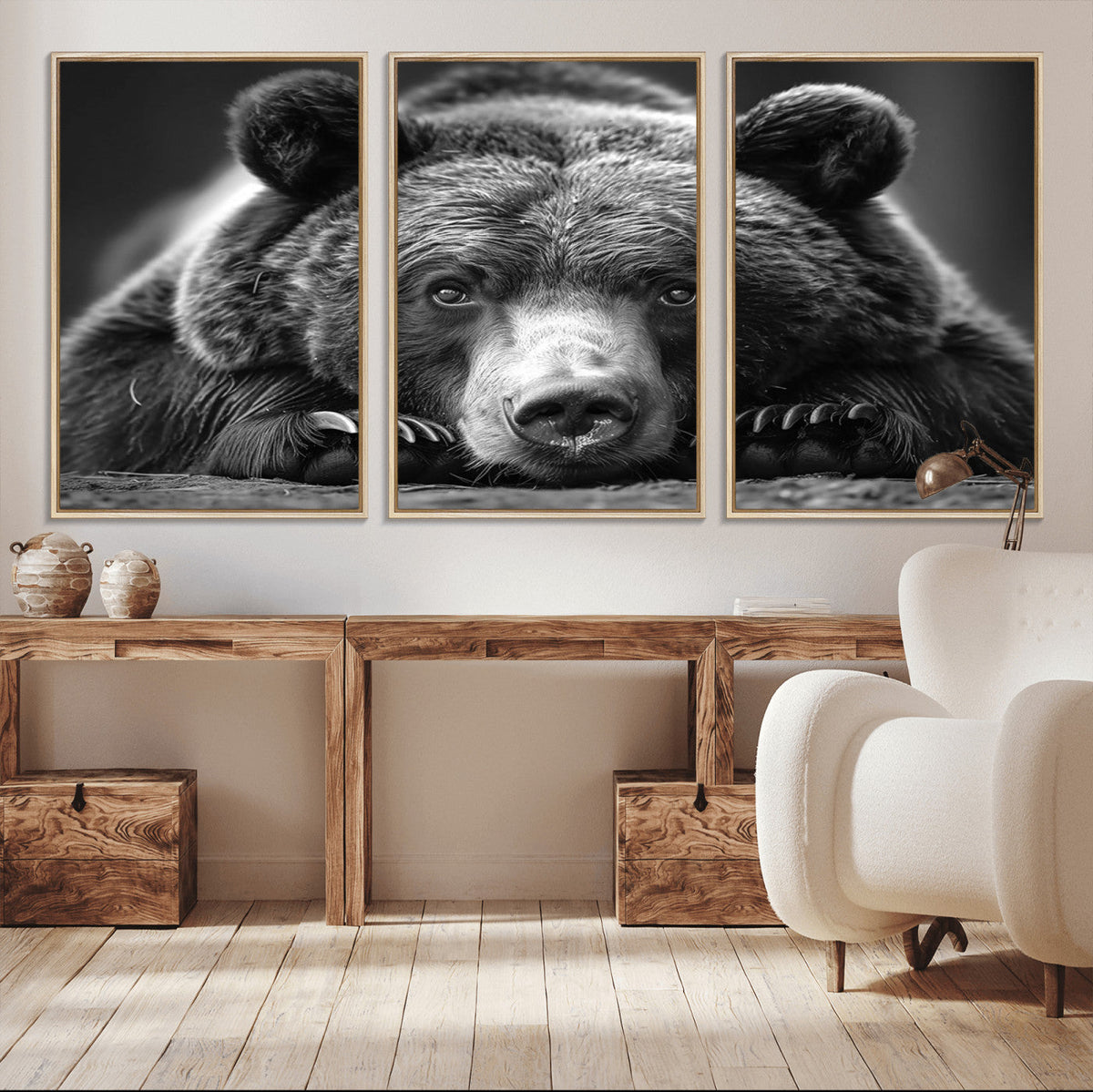 Resting Grizzly 399 Bear Canvas Print | Ready to Hang Wall