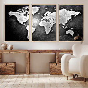 World Map Wall Art Canvas Print – Framed Wall Art for
