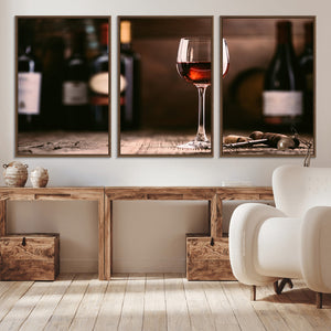 Red Wine and Bottle Canvas Print