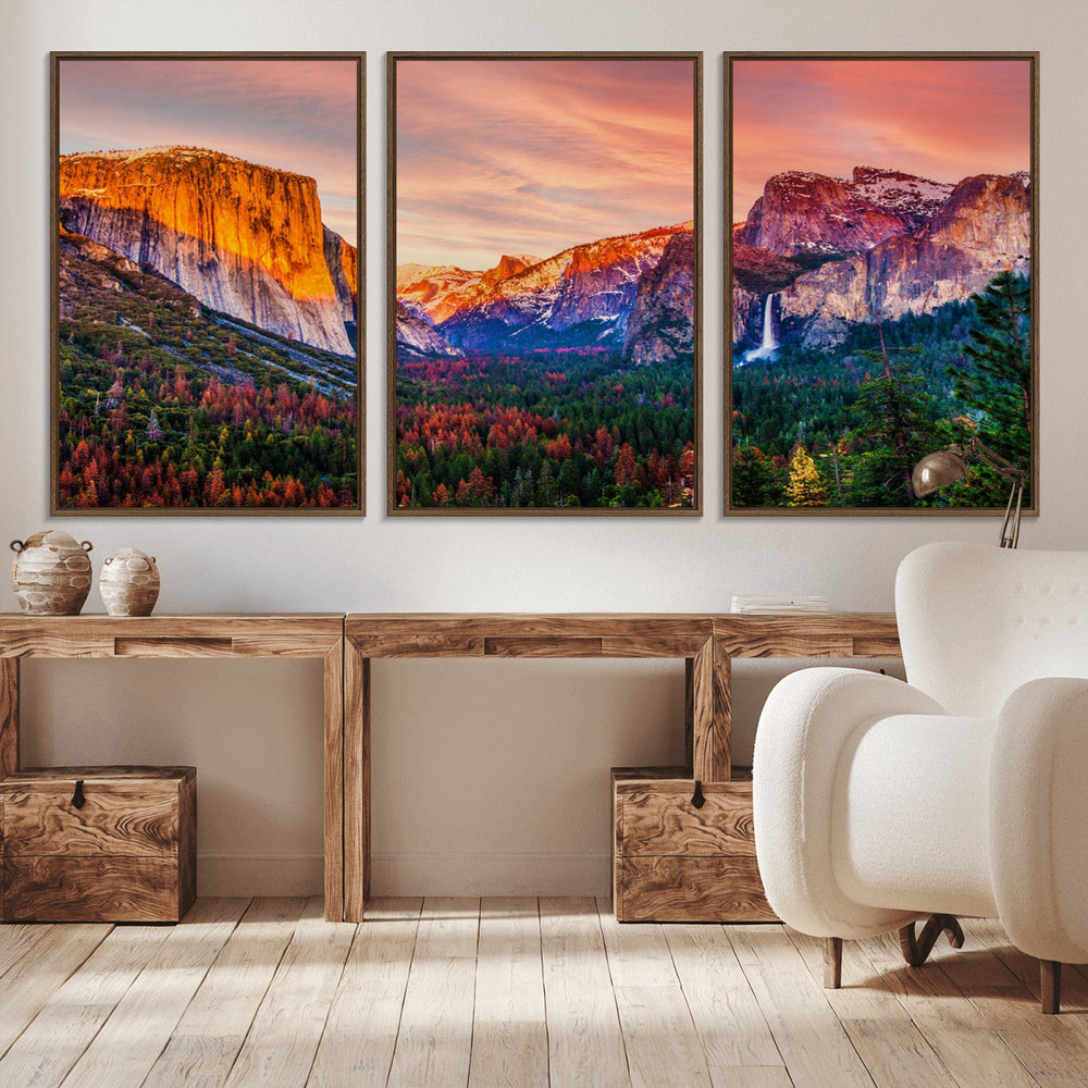 Yosemite Nal Park Wall Art Landscape Canvas Print El Capitan